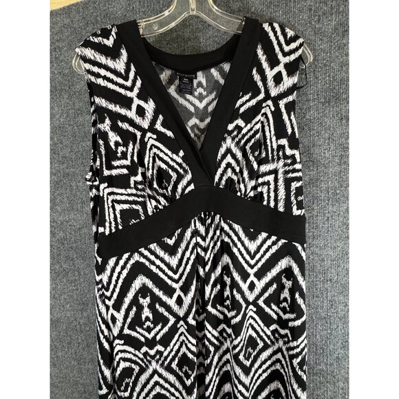 EN FOCUS  woman’s size 16 W 95% polyester 100% spandex, Black and white Maxi dre - Picture 12 of 16